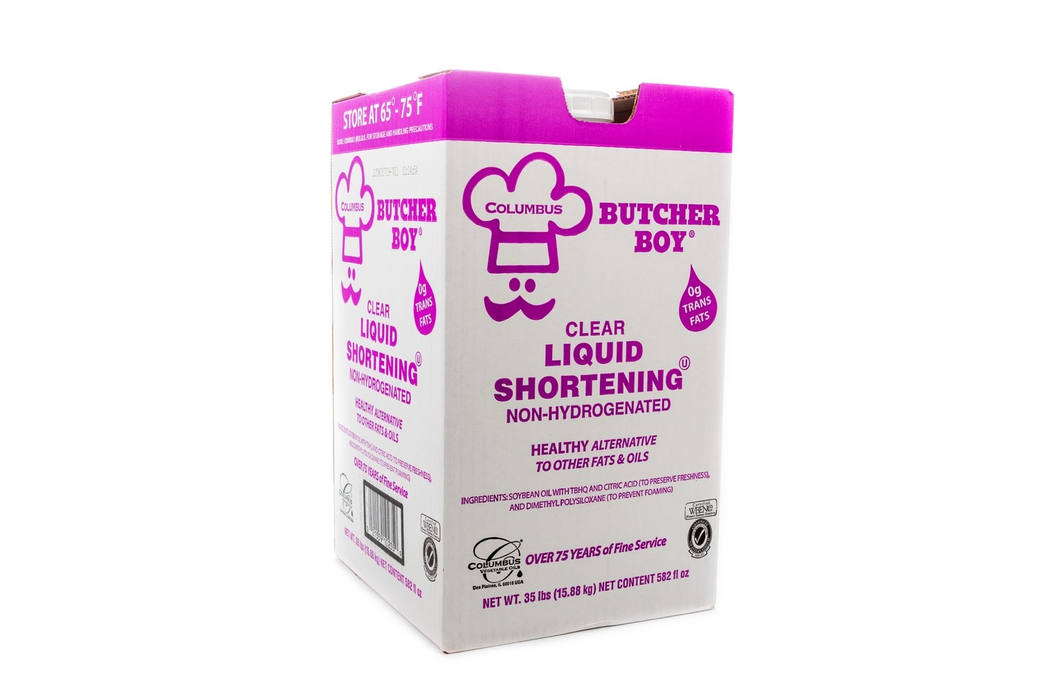 BUTCHER BOY CLEAR LIQUID SHORTENING 35 LBS.