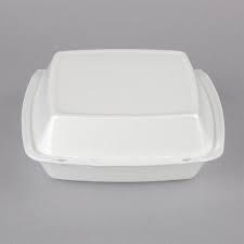 DART FOAM HINGED CONT - WHITE 1-COMP 8X8X3 (200 CT
