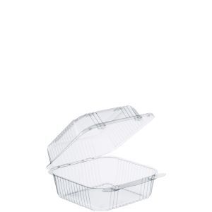 DART CLEAR HINGED CONTAINER 6X6X3 (500 CT) #C25UT1 (UT125)