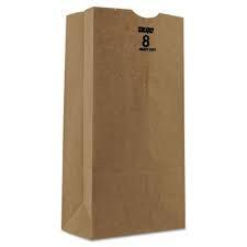 DURO PAPER BAGS BROWN 8LB (500 CT) #18408