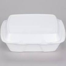 DART FOAM HINGED CONT - WHITE 1-COMP VENT 9X9X3 (2