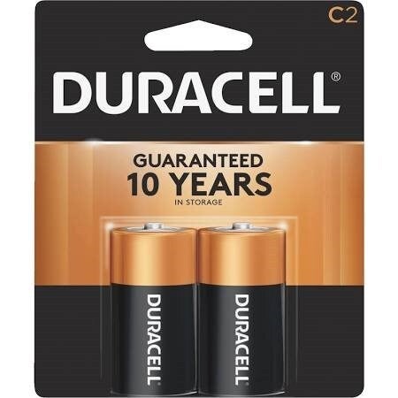 DURACELL 1CS BATTERIES C-2 COPPER 2PK 8/CASE