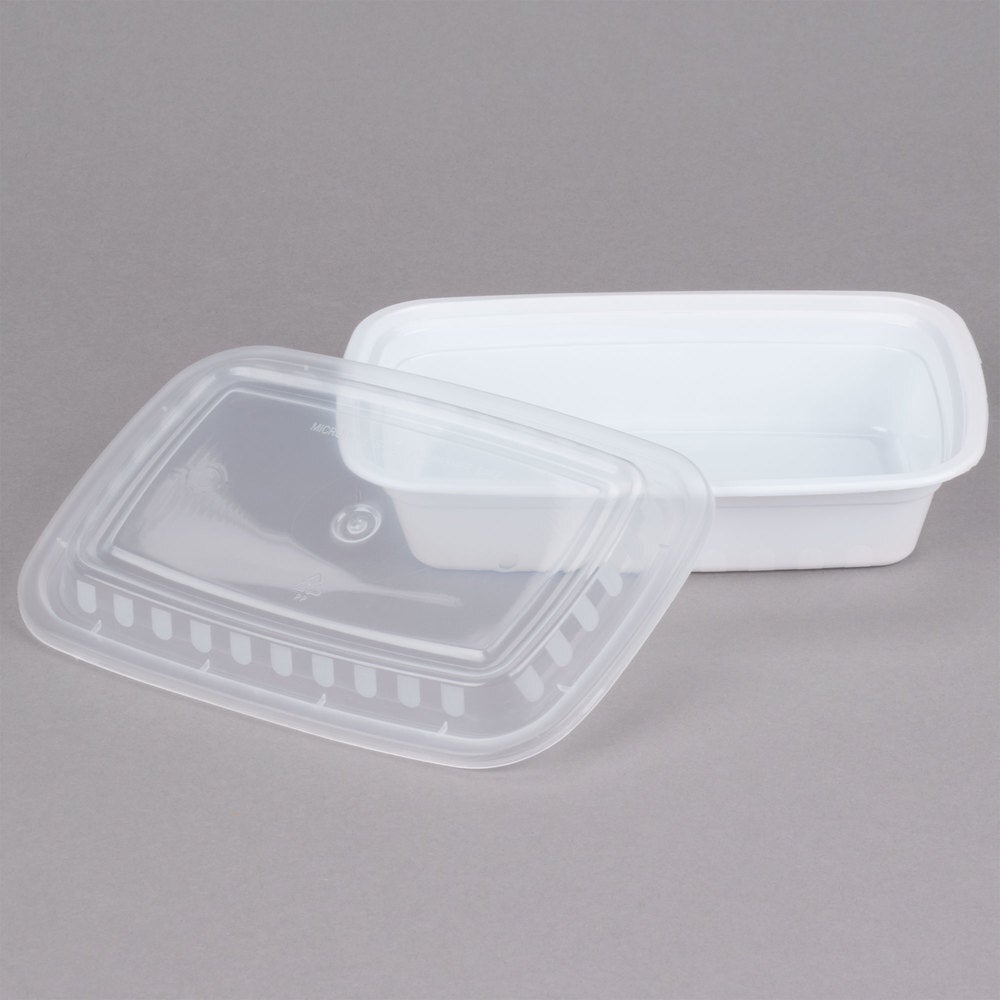 CHOICE RECT MICROWAVABLE CONT. WHITE 24 OZ 150 CT