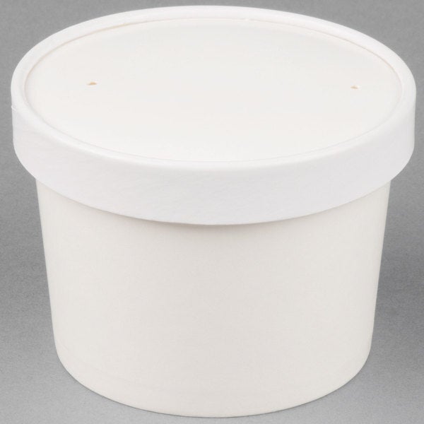 CHOICE PAPER SOUP CONT. W/LID WHITE 12 OZ (250 CT)