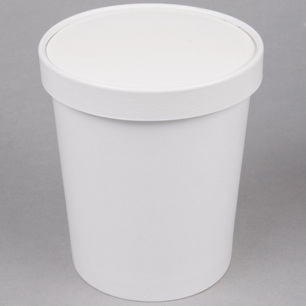 CHOICE PAPER SOUP CONT. W/LID WHITE 32 OZ (250 CT)