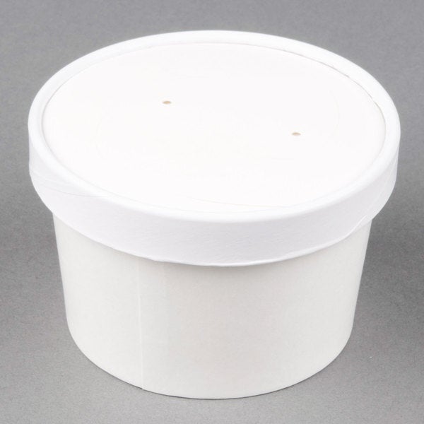 CHOICE PAPER SOUP CONT. W/LID WHITE 8 OZ (250 CT)