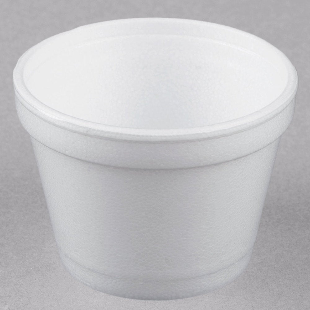 DART FOAM CONTAINERS - WHITE 4 OZ (1000 CT) #4J6