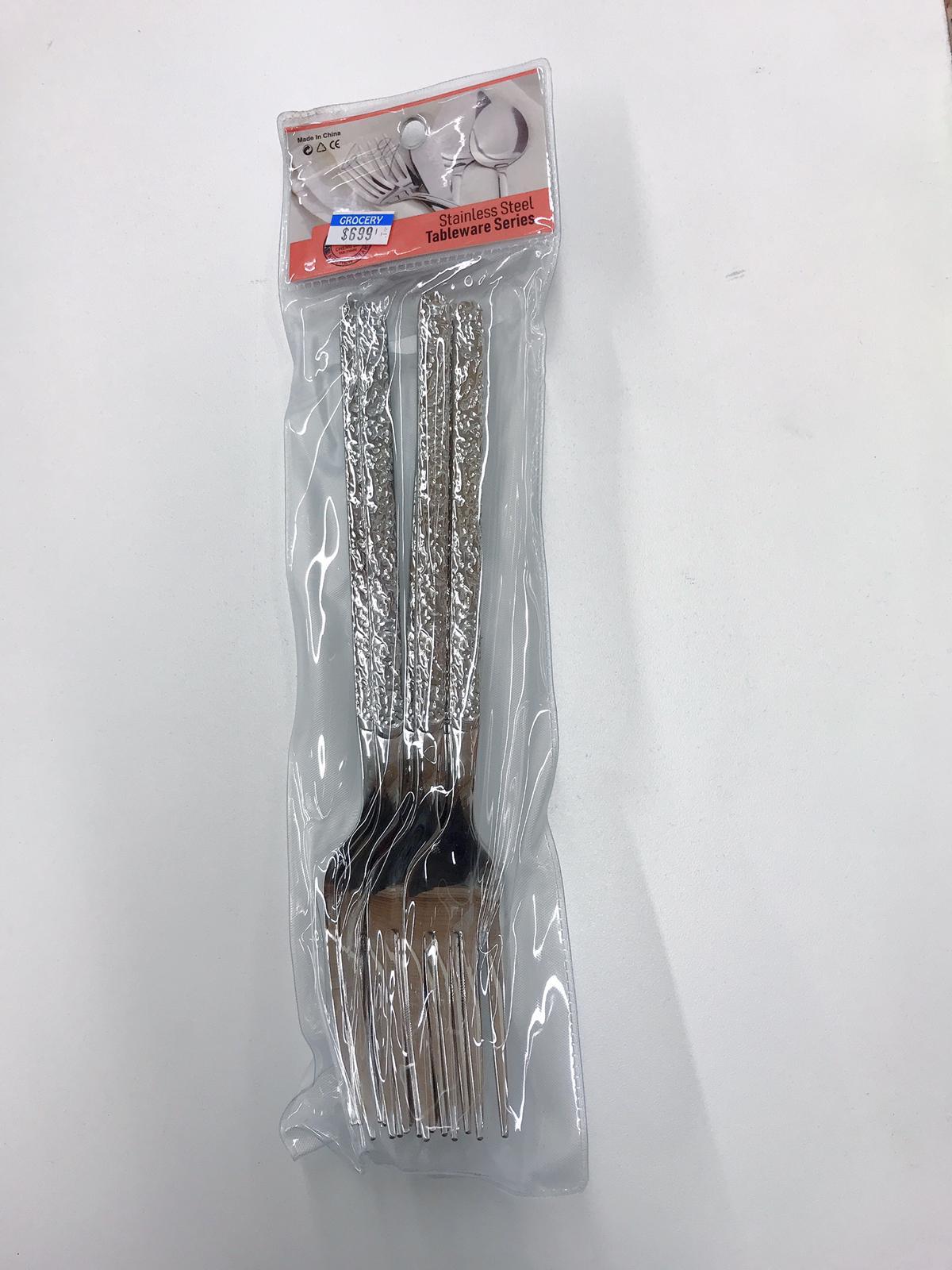 20HK038 HKC S.STEEL DINNER FORK W/ CERAMIC HANDLE 6 PCS