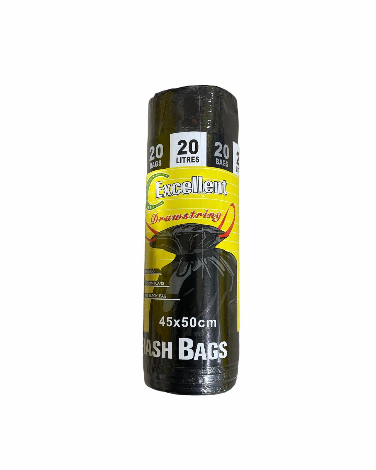 HKC TRASH BAGS W/ ROPE 1R 20L 20/R 130G HK146 100M