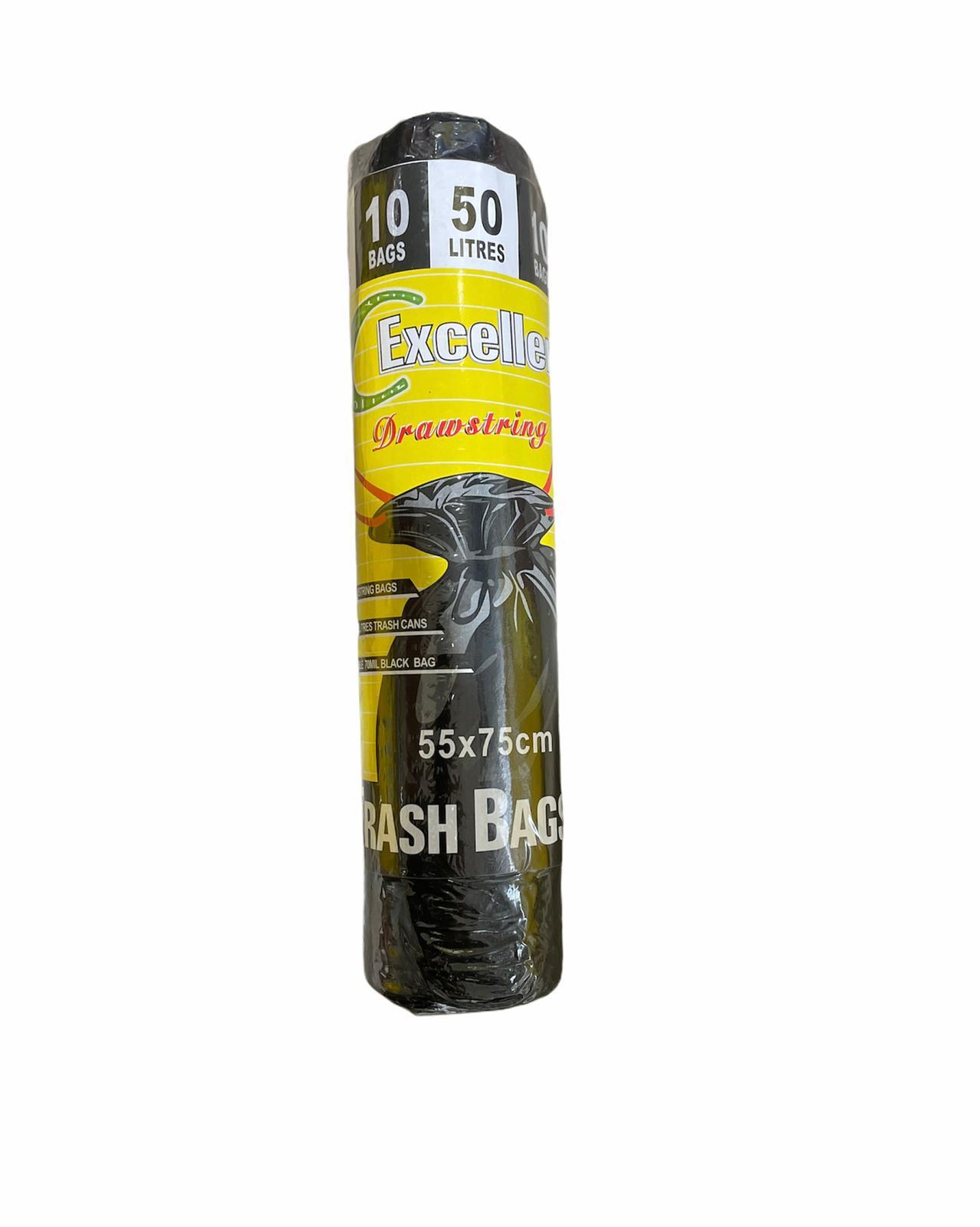 HKC TRASH BAGS W/ROPE 1 R 50L 10/ROLL 130G HK148 100M