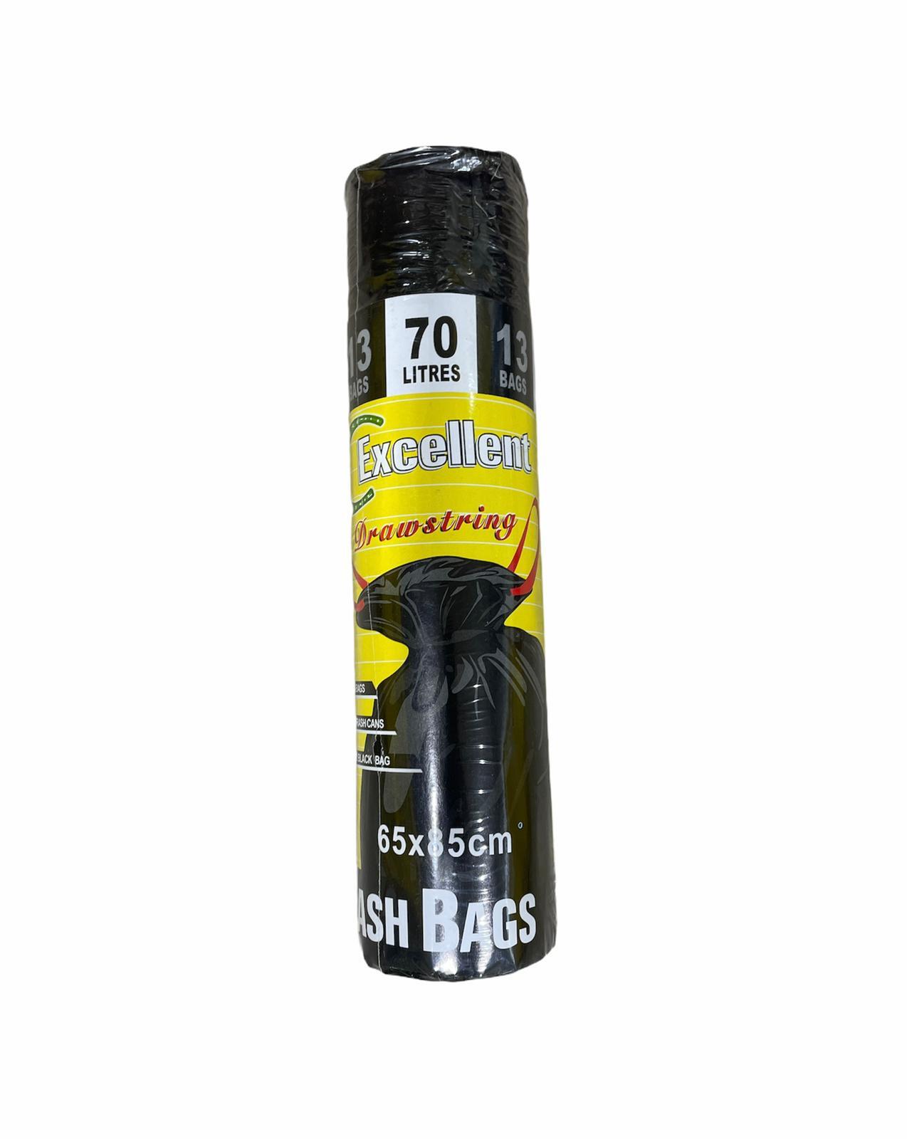 HKC TRASH BAGS W/ROPE 1R 70 L 13/ROLL 195G HK149 100M
