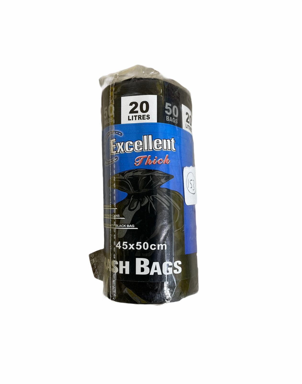 HKC TRASH BAGS THICK 1R 20 L 50/ROLL 150G HK153