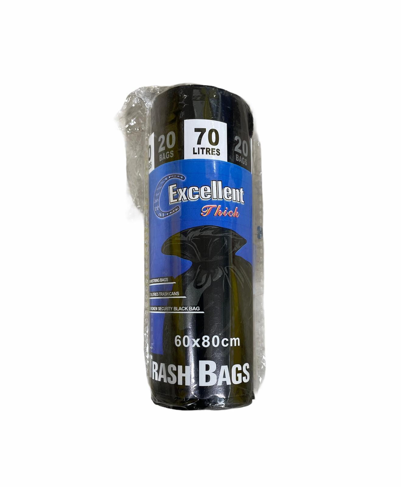 HKC TRASH BAGS THICK 1R 70 L 20/ROLL 240G HK155 100M
