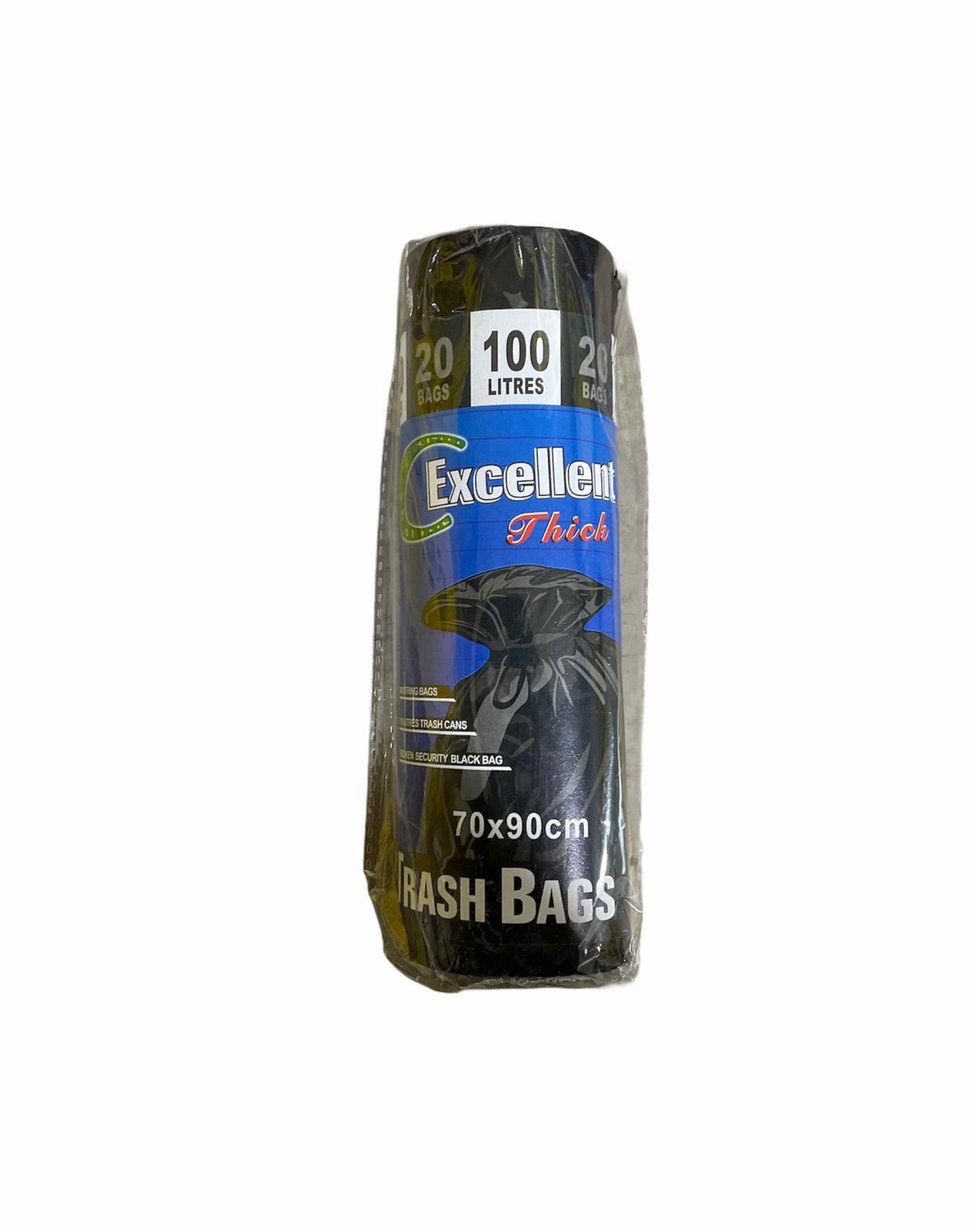 HKC TRASH BAGS THICK 1R 100 L 20/ROLL 280G HK156 100M