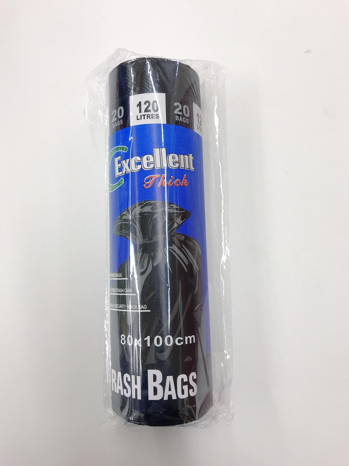 HKC TRASH BAGS THICK 1R 120 L 20/ROLL 360G HK157