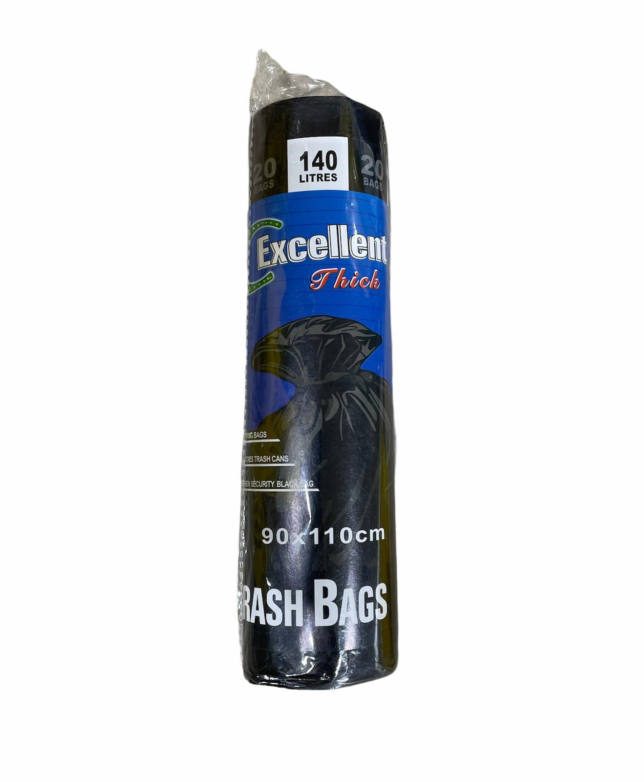 HKC TRASH BAGS THICK 1R 140 L 20/ROLL 480G HK158