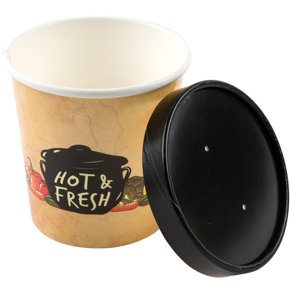CHOICE PAPER SOUP CONT. W/LID COLORED 16 OZ(250CT)