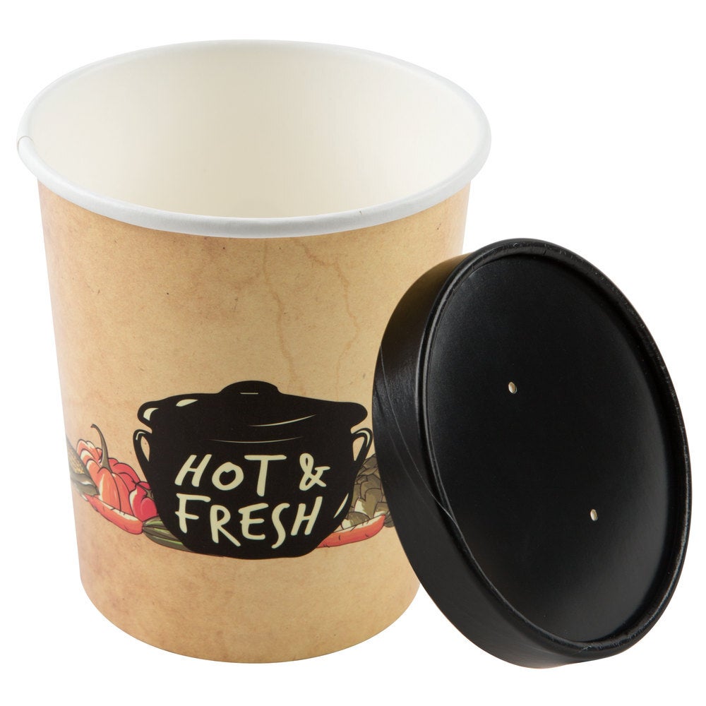 CHOICE PAPER SOUP CONT. W/LID COLORED 32 OZ(250CT)