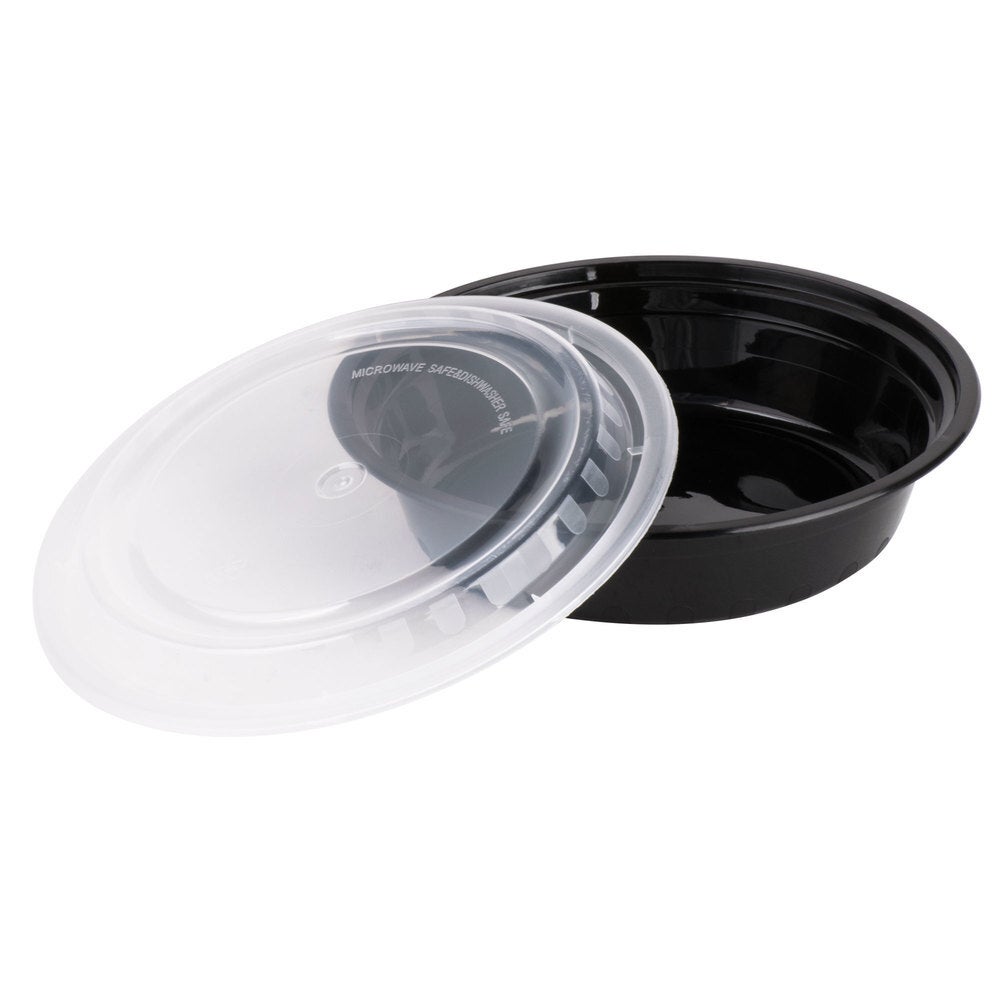 CHOICE ROUND MICROWAVABLE CONT. BLACK 24 OZ 150 CT