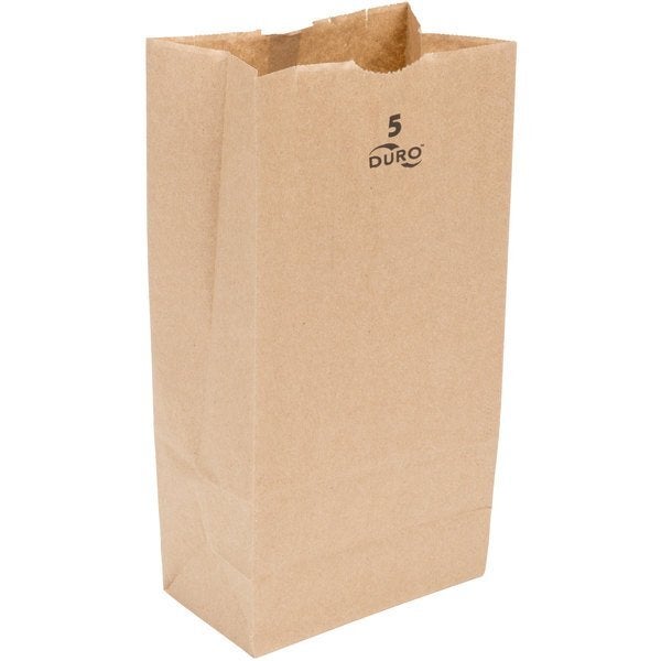 DURO PAPER BAGS BROWN 5 LB. # 18405