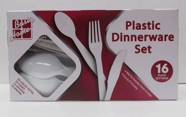 BASIC HOME PLASTIC CUTLERY ASST BOX 24/48CT