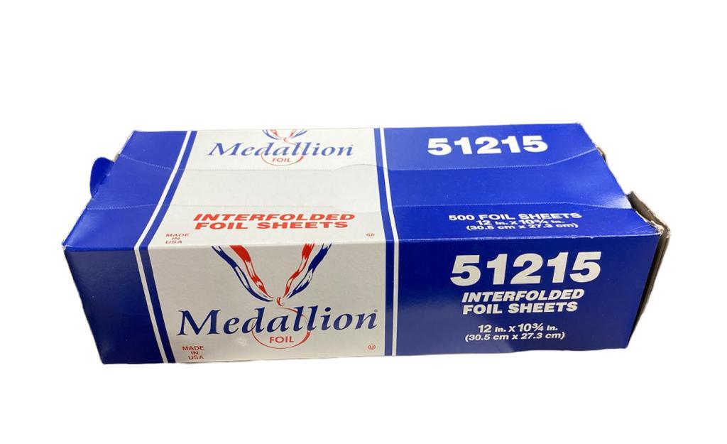 ALUMINUM INTERFOLDED FOIL SHEETS 12"X10.75"(500CT)