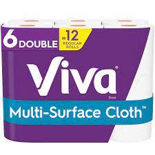 VIVA MULTI SURFACE CLOTH VALUE PAPER TOWELS 6 RL