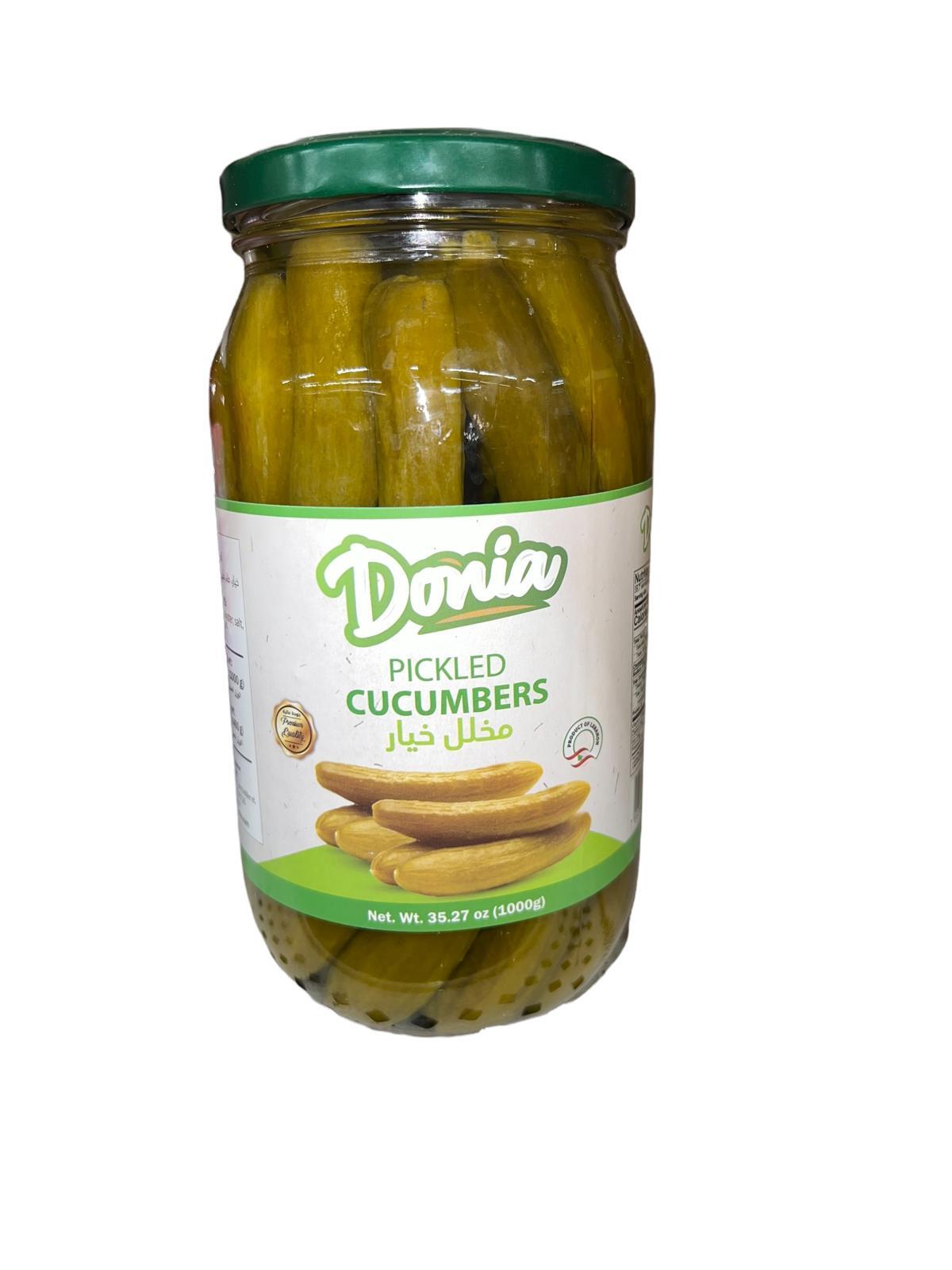 DONIA PICKLED CUCUMBERS 1000G 12/CASE