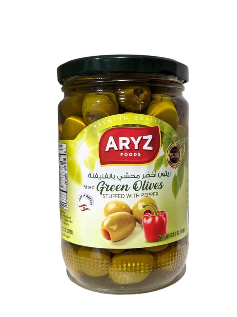 ARYZ OLIVES GREEN PITTED PEPPER 660G 12/CASE