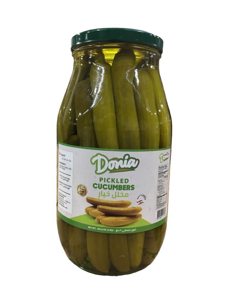 DONIA PICKLED CUCUMBERS 3KG 4/CASE