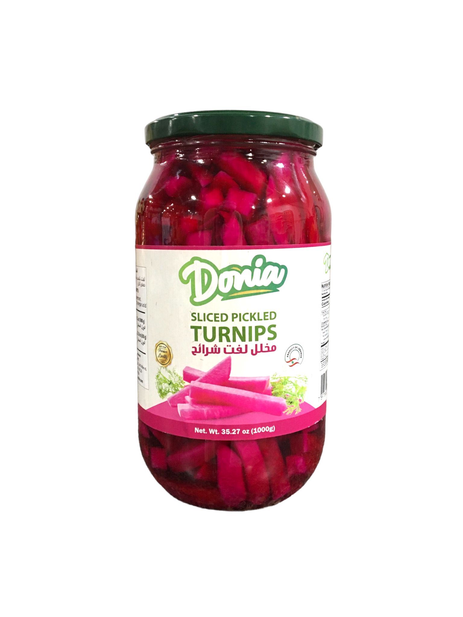 DONIA PICKLED TURNIPS SLICED 1000 GR 12/CASE