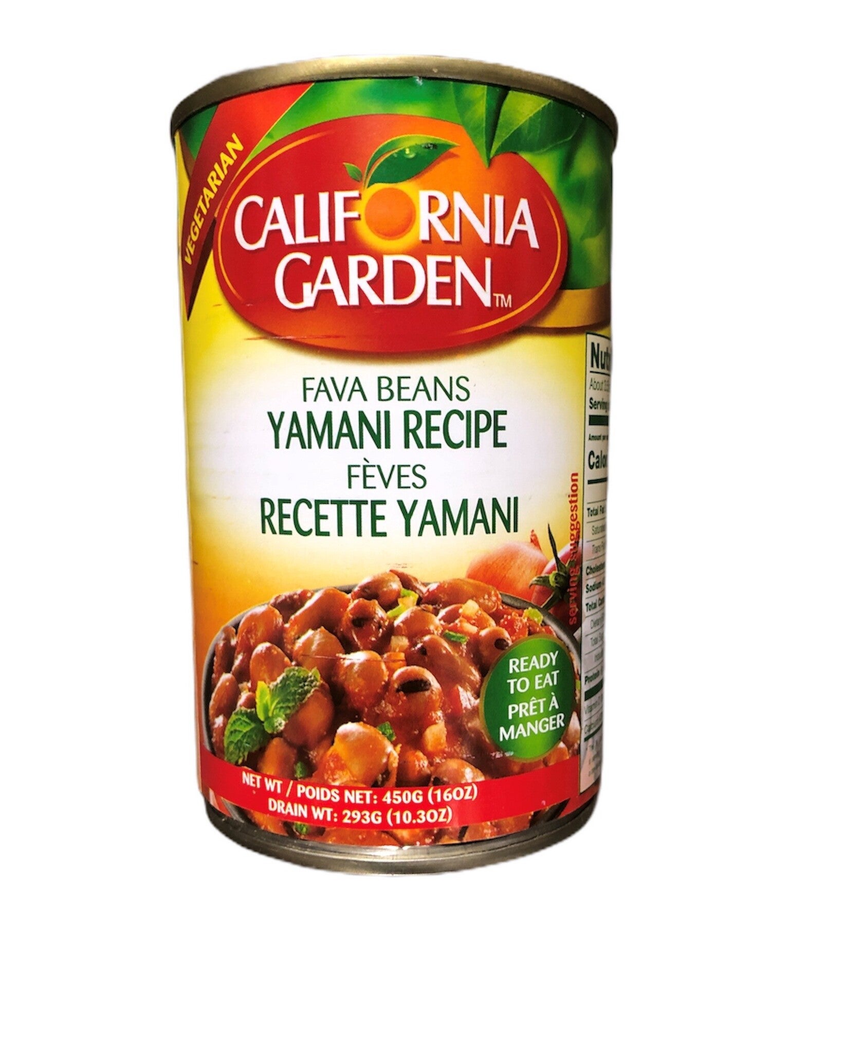 CALIFORNIA GARDEN FAVA BEANS YAMANI RECIPE 16 OZ 24/CASE