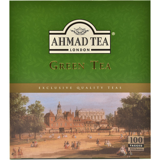 AHMAD TEA BAGS GREEN TEA 100CT 12/CASE