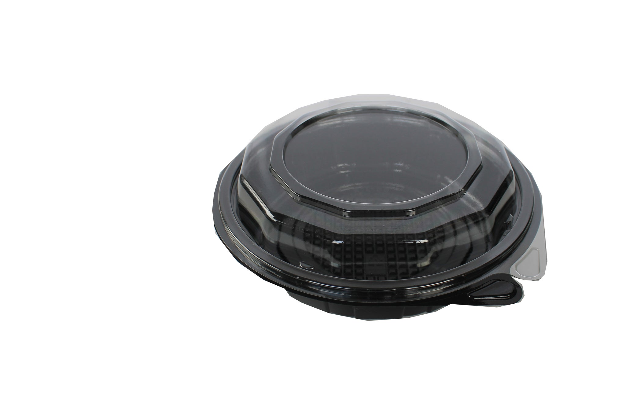 ANCHOR PKG PLASTIC OCTAGON HINGED CONT BLACK 8X2.8