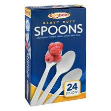 BASIC HOME PLASTIC SPOONS (BOX) 24/48CT