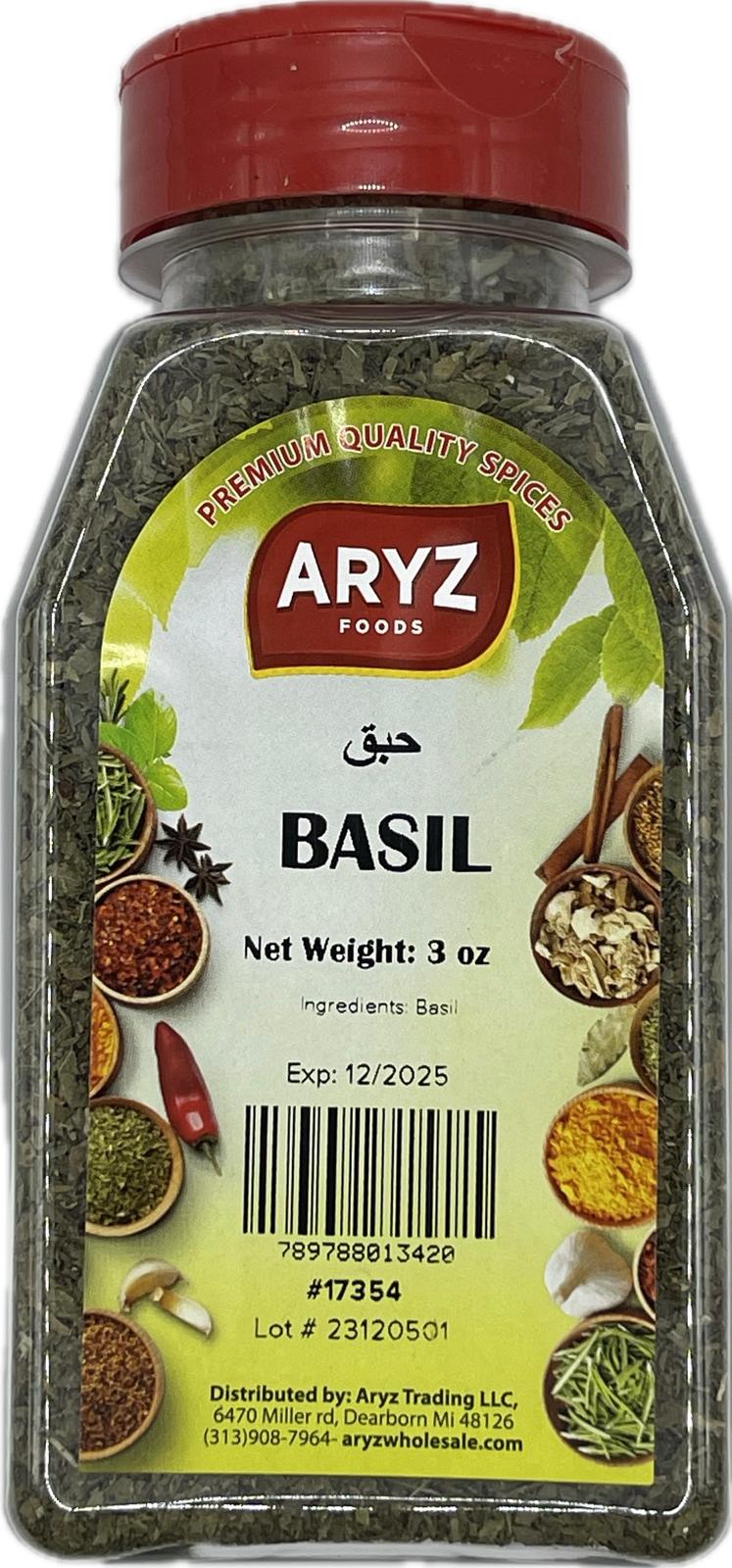 ARYZ SPICES BASIL 2 OZ 12/CASE