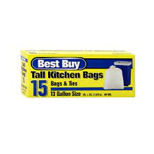 BEST BUY TALL KITCHEN BAGS 13 GAL 15 CT 12/CASE