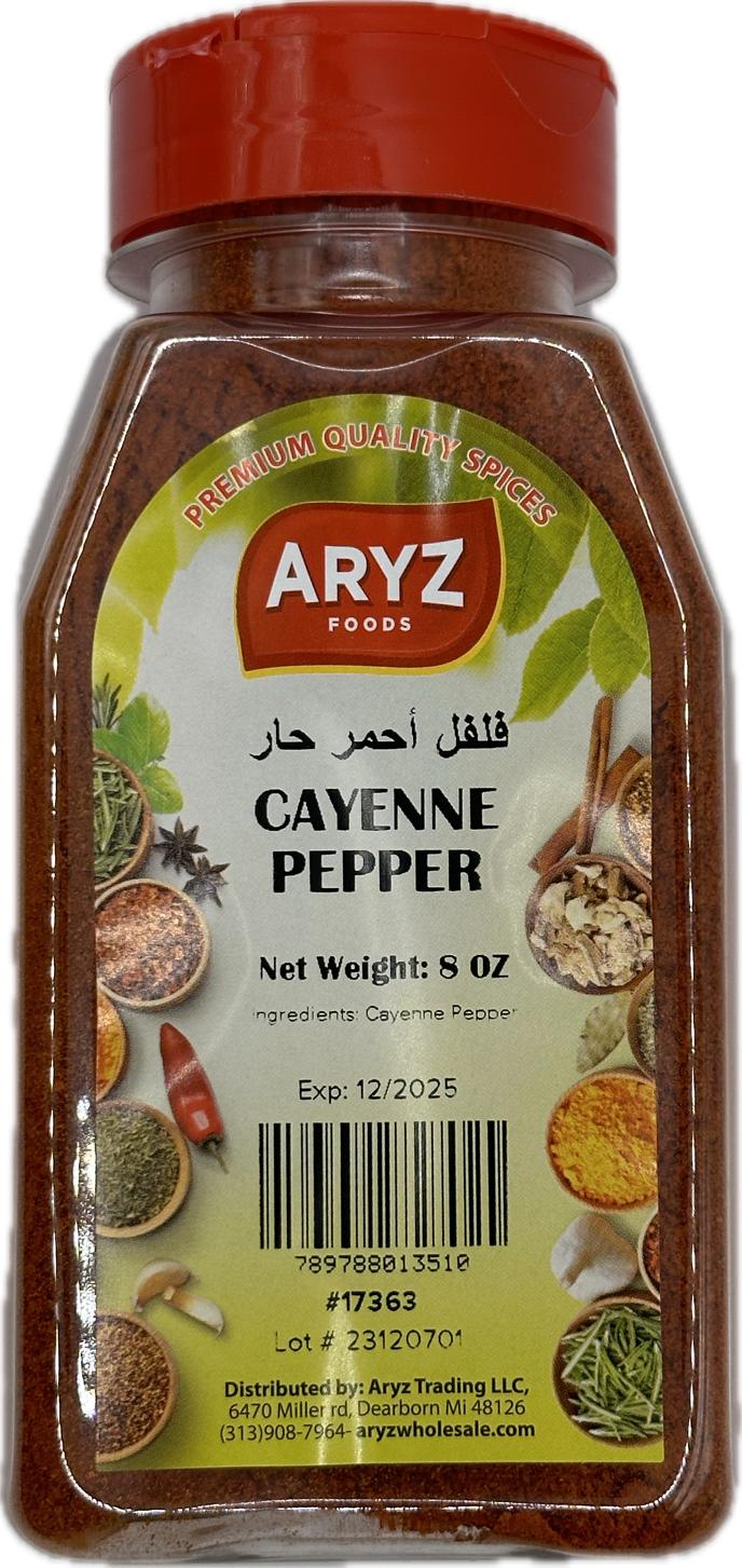 ARYZ SPICES CAYENNE PEPPER 7 OZ 12/CASE