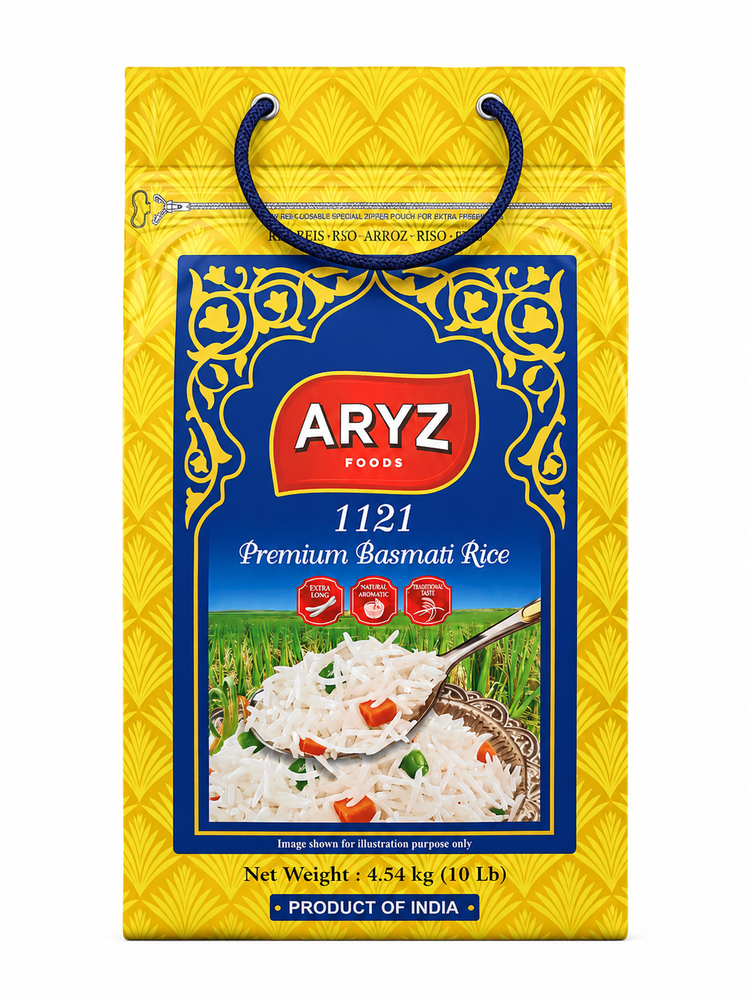 ARYZ RICE BASMATI PREMIUM 10LB 4/CASE.