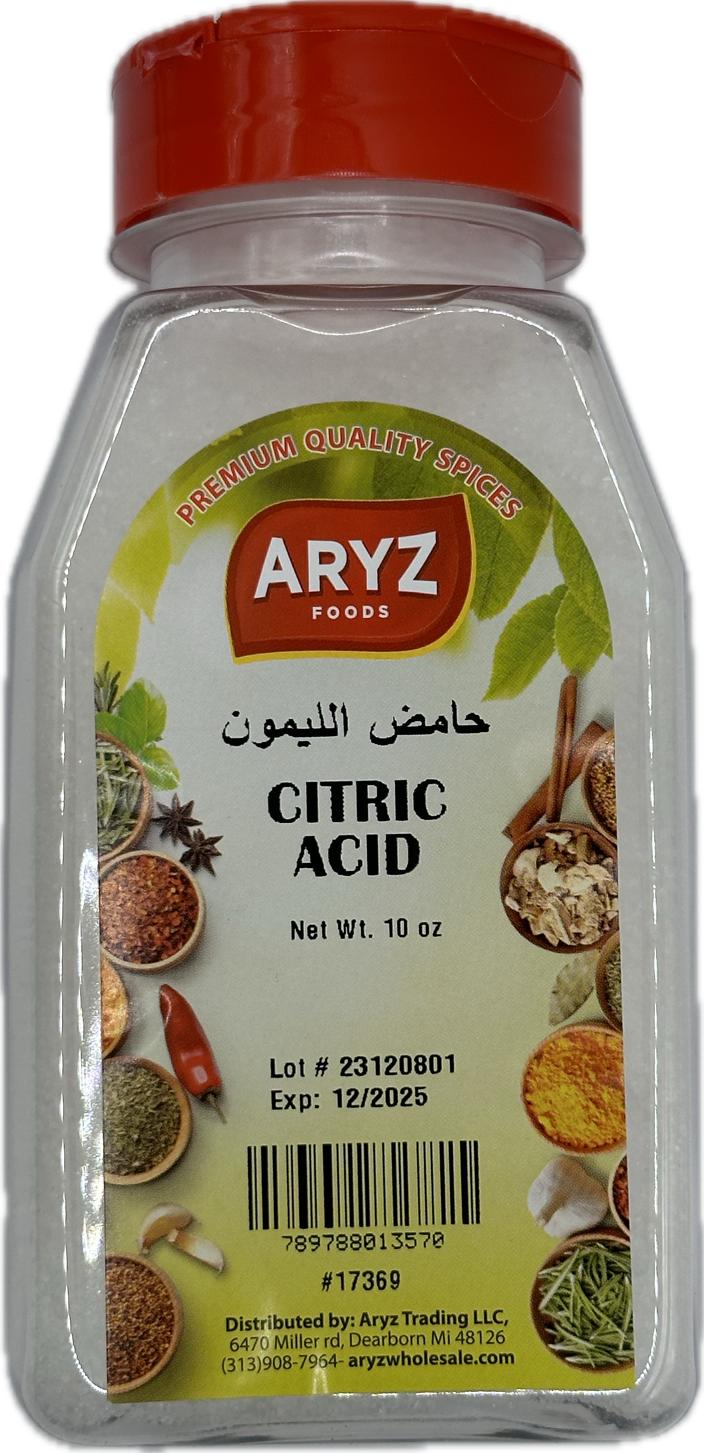 ARYZ SPICES CITRIC ACID 11 OZ 12/CASE
