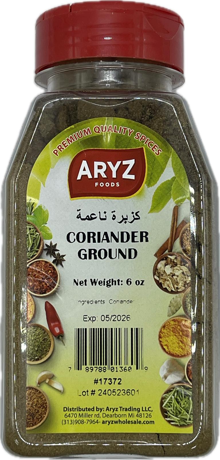 ARYZ SPICES CORIANDER GROUND 6 OZ 12/CASE