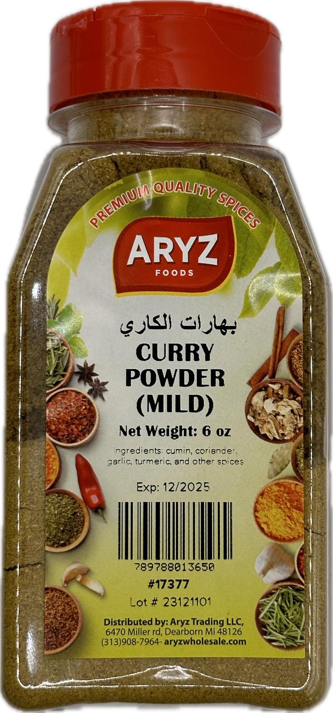 ARYZ SPICES CURRY POWDER MILD 7 OZ 12/CASE