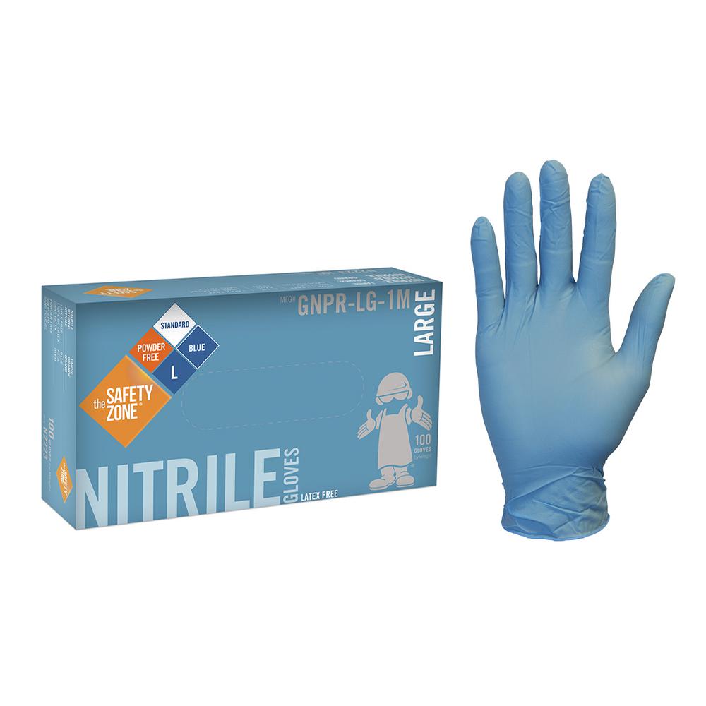 NITRILE GLOVES POWDER FREE L (1000 CT)