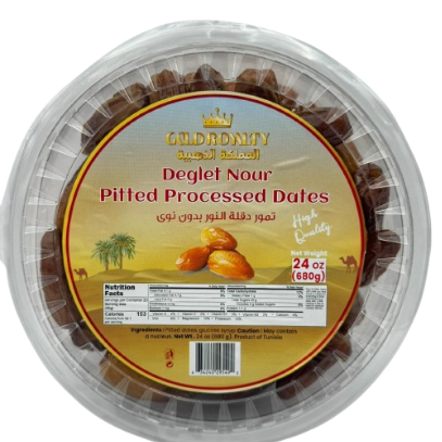 GOLD ROYALTY DEGLET NOUR PITTED PROCESSED DATES 24OZ 680G 12/CASE