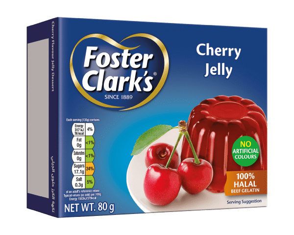 FOSTER CLARK'S JELLO POWDER CHERRY 80G 6/CASE