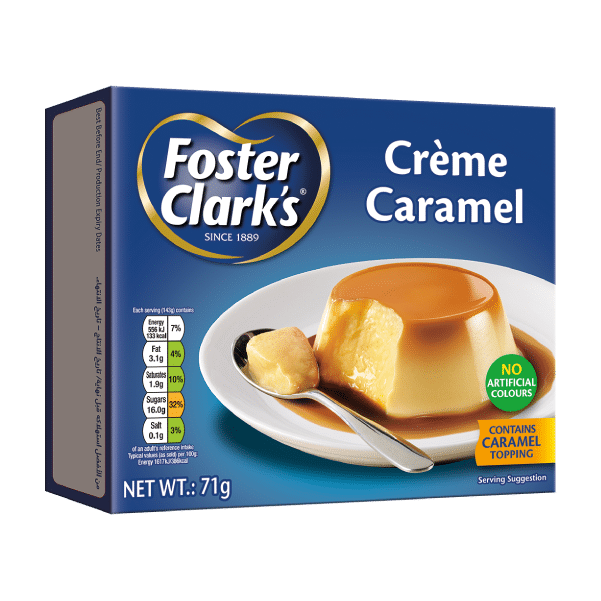 FOSTER CLARK'S CREME CARAMEL POWDER 71G 6/CASE