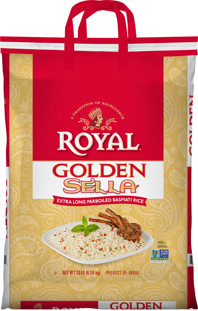 ROYAL RICE BASMATI GOLDEN SELLA 20 LB 2/CASE.