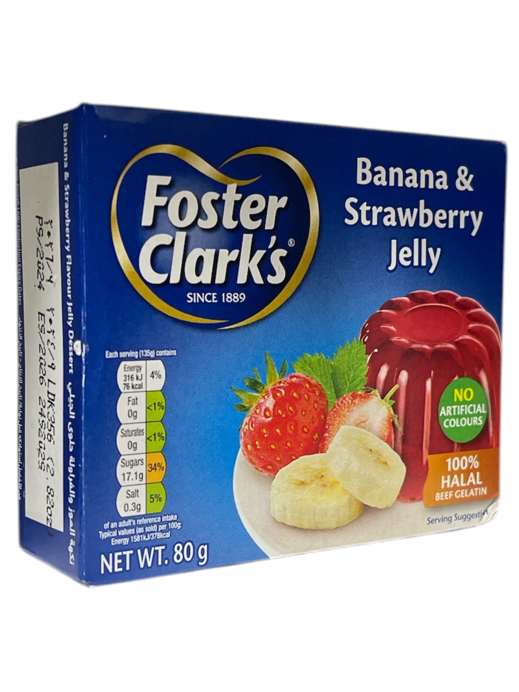 FOSTER CLARK&amp;#039;S JELLO POWDER STRAWBERRY BANANA 80G 6/CASE