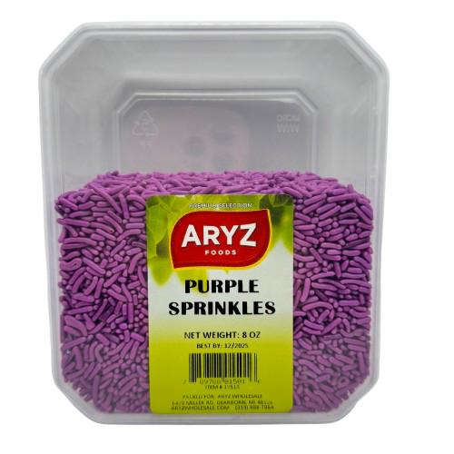 ARYZ PACKAGED SPRINKLES PURPLE SP 8 OZ 12/CASE