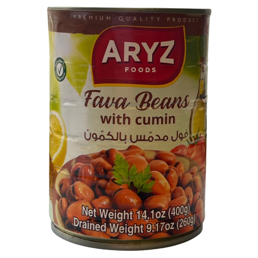 ARYZ CANNED FAVA BEANS WITH CUMIN 400GR 24/CASE